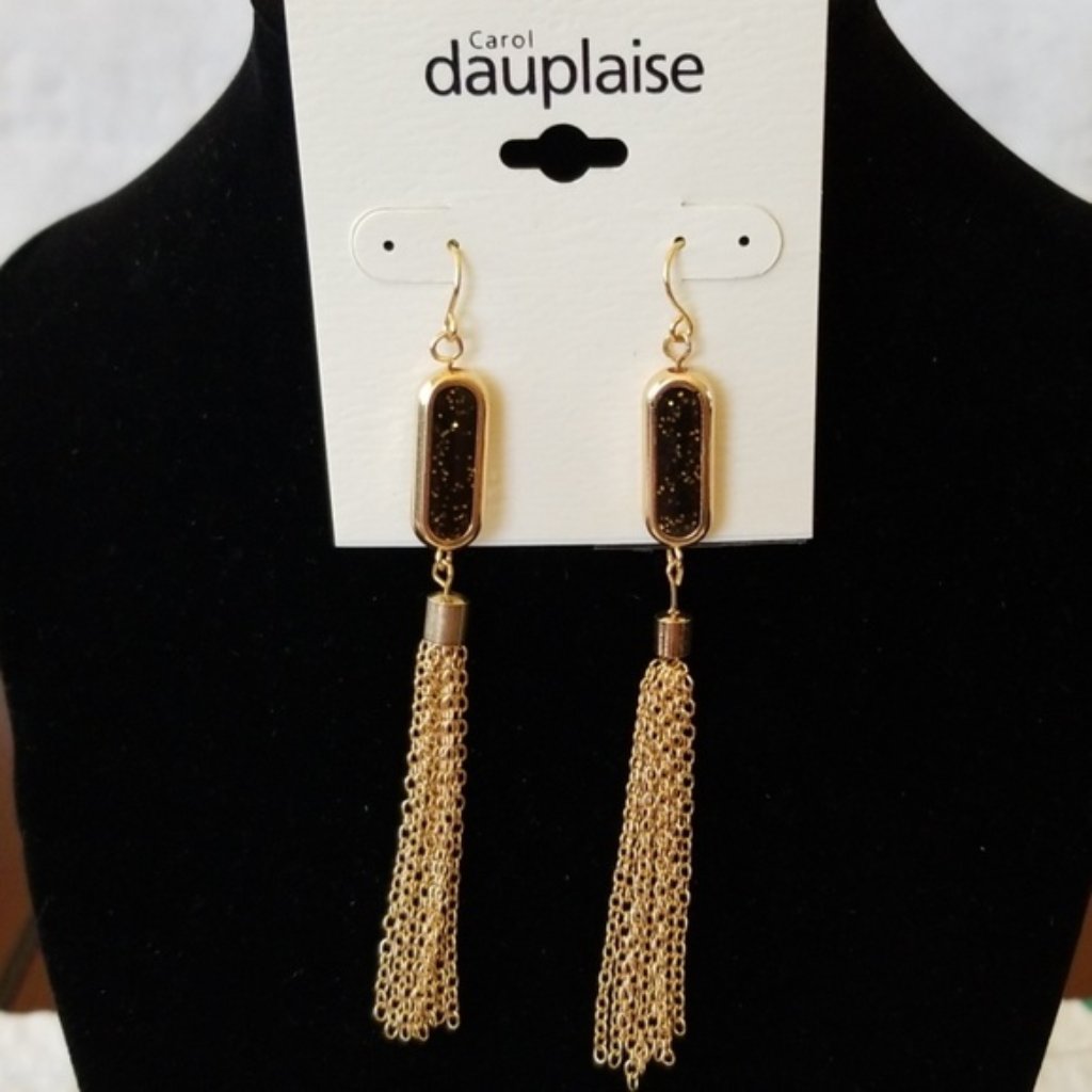 Nwt. Carol Dauplaise Drop Tassel Earrings